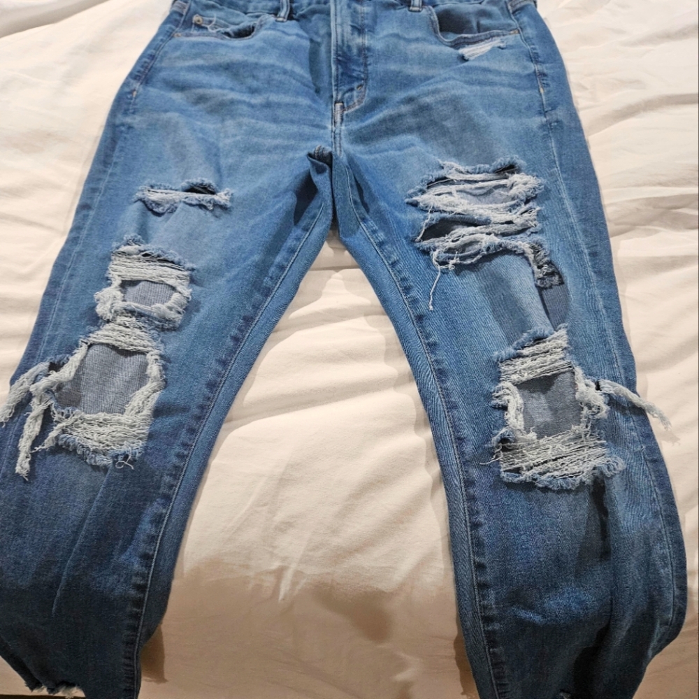 American Eagle CURVY Luxe Distressed Jean Size 18 Regular High Waist